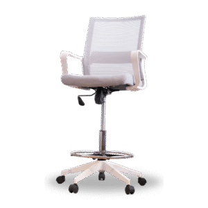 Silla Cajero Exa color blanco y negro