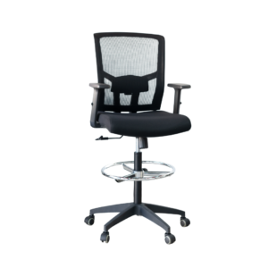 Silla Ariel Cajero ergonómica con aro reposapiés y apoyo lumbar